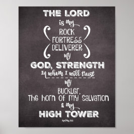 Póster Salmos El Señor es mi Rock, High Tower Verse