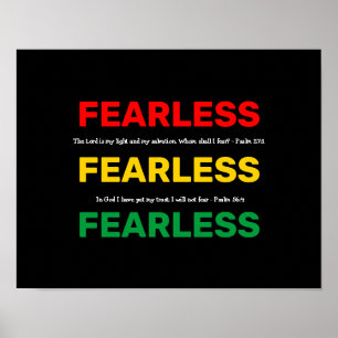 Póster Salmos Inspiradores SIN MIEDO NO ME TEMERÉ