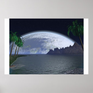 Póster Salohcin Tropical Moon