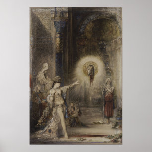 Póster Salome and Apparition Gustave Moreau Watercolor