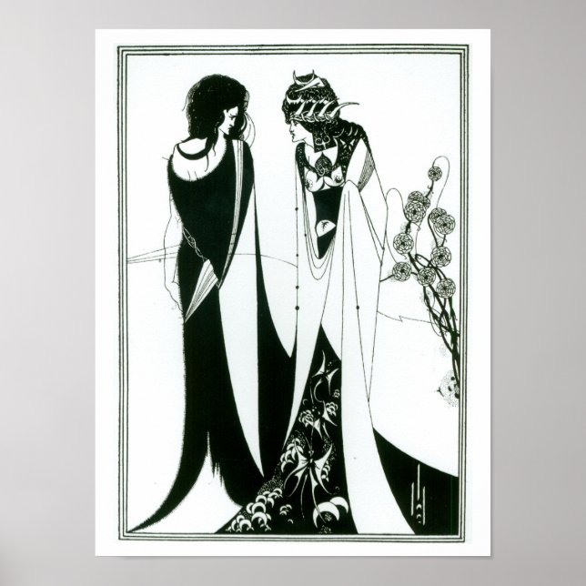 Póster Salome con su madre, Herodias, 1894 (litho) (b/ (Frente)