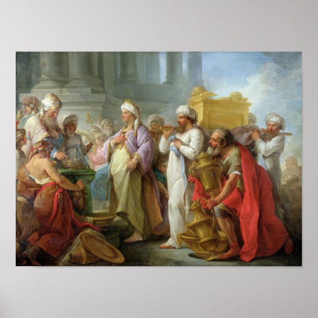 Póster Salomón ante el arca del Pacto, 1747 (Frente)
