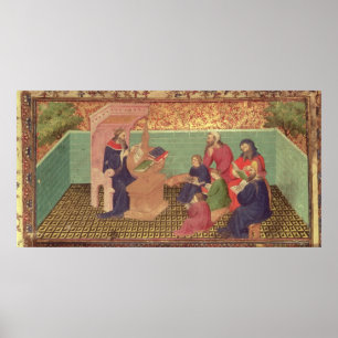 Póster Salomón dicta los proverbios