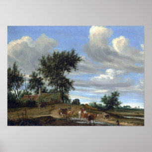 Póster Salomon van Ruysdael A Country Road
