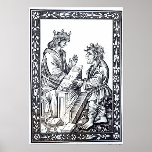 Póster Salomón y Marcoul, ilustracion de