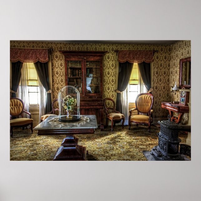 Póster Salón Amueblado Victoriano (Frente)