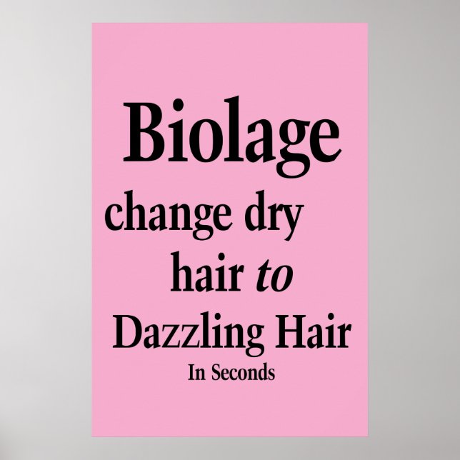 Póster Salon Barbershop Poster Hair Dry to Dazz Biolage  (Frente)