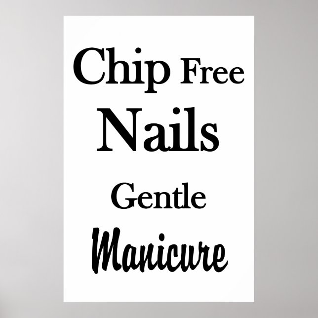 Póster Salon Barbershop Poster Manicure Chip Free Nails? (Frente)