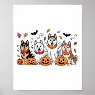Póster Salón de Acción de Gracias del Otoño del Fantasma 