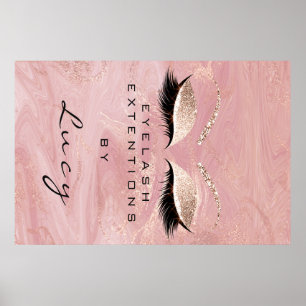 Póster Salón de belleza de artista de maquillaje azotó a