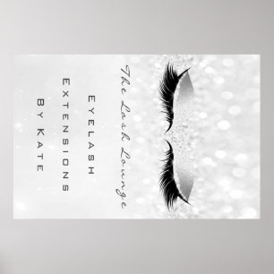 Póster Salón de belleza de maquillaje Nombre Chispas de p