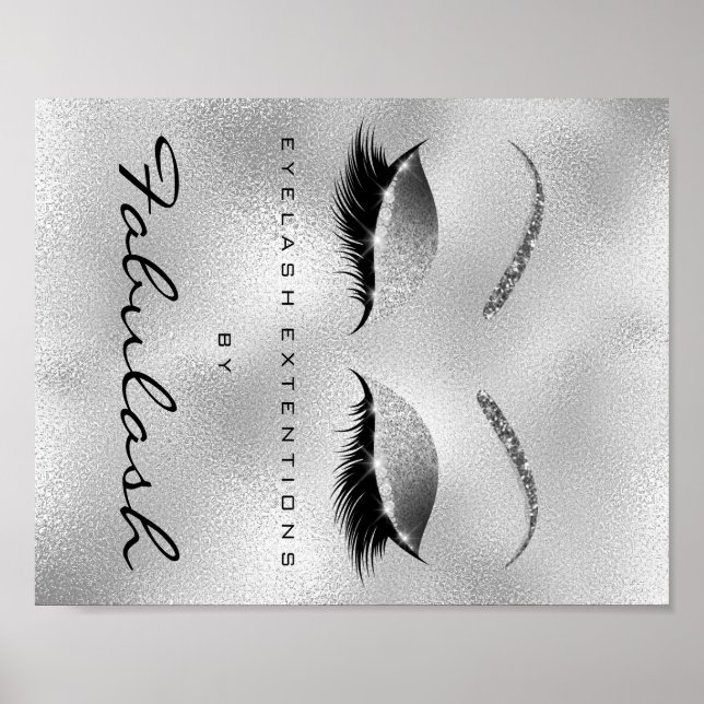 Póster Salón de belleza de maquillaje Nombre Purpurina Pl (Frente)