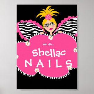 Póster Salón De Belleza Nails Cute Poster De Moda De Hada