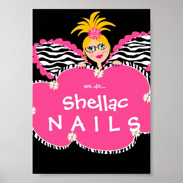Póster Salón De Belleza Nails Cute Poster De Moda De Hada (Frente)