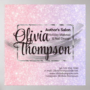 Póster Salón de belleza Pearl Silver