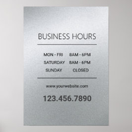 Póster Salón de belleza plateado del glamur