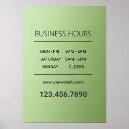 Póster Salón De Belleza Verde De Lujo