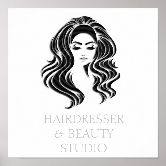 Póster Salón de cabello creativo Beauty Studio Lashes Sho (Frente)