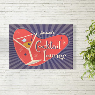 Póster Salón De Cócteles De Estilo Mid Century