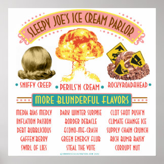 Póster Salón de helados de Joe