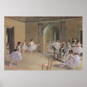 Póster Salón de la danza en la ópera de Edgar Degas
