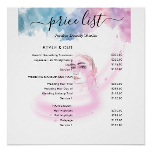 Póster Salón de lujo con brillo púrpura