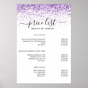 Póster Salón de lujo que gotea purpura brillo