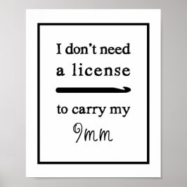 Póster Salón de naves de la licencia Crochet Hook