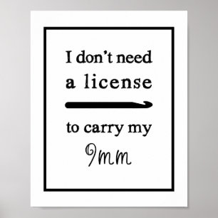 Póster Salón de naves de la licencia Crochet Hook