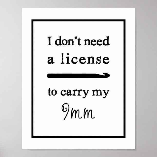 Póster Salón de naves de la licencia Crochet Hook (Frente)