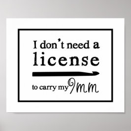 Póster Salón de naves de la licencia Crochet Hook