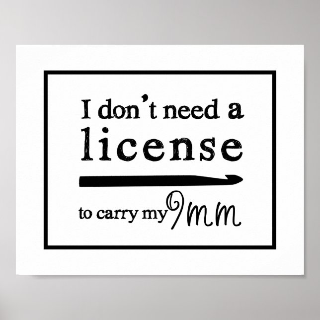 Póster Salón de naves de la licencia Crochet Hook (Frente)