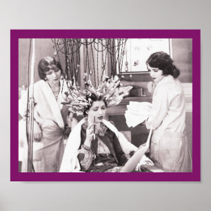 Póster Salón de pelo retro de la diversión