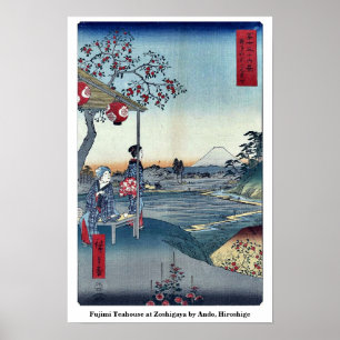 Póster Salón de té de Fujimi en Zoshigaya por Ando,