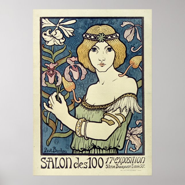 Póster Salon Des Cent de Paul Berthon (Frente)