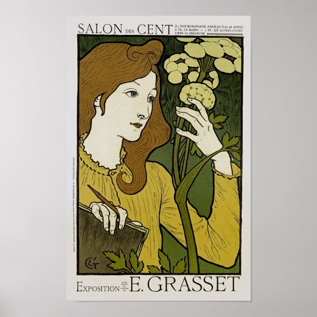 Póster Salon des Cent ~ Exposition de E. Grasset (Frente)