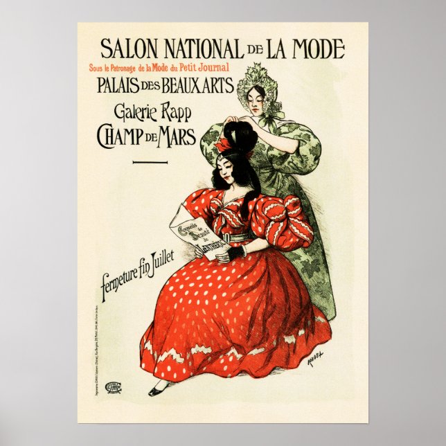 Póster Salón Nacional De La Mode Old French Fashion Show (Frente)