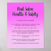 Salon Nail Health Bright Purple Covids Safety