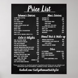 Póster Salon Price LIst Poster