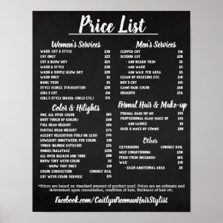 Póster Salon Price LIst Poster