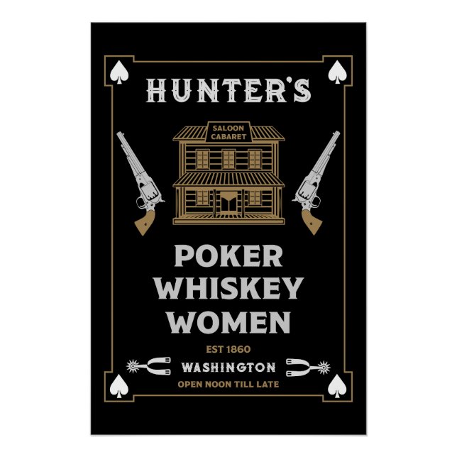 Póster Saloon de Cowboy American Frontier (Anverso)