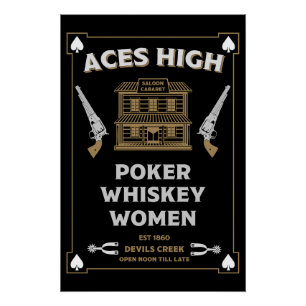 Póster Saloon de Cowboy American Frontier