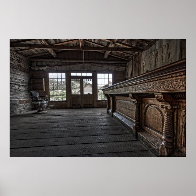 Póster Saloon de Skinner — Bannack Ghost Town Montana (Frente)