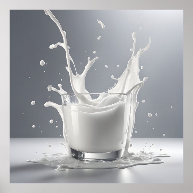 Póster salpicadura de leche (Frente)