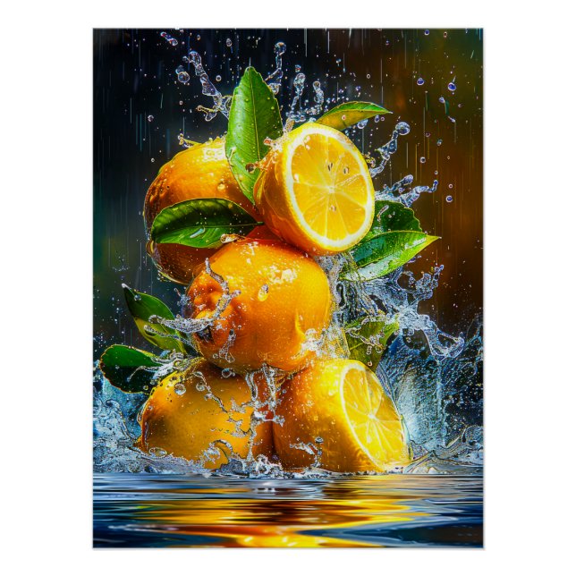 Póster Salpicadura de limón (Anverso)