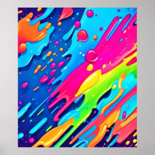 Póster Salpicadura de pintura colorida