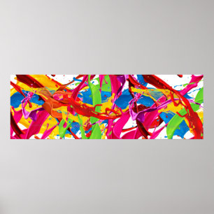 Póster Salpicadura feliz de la pintura