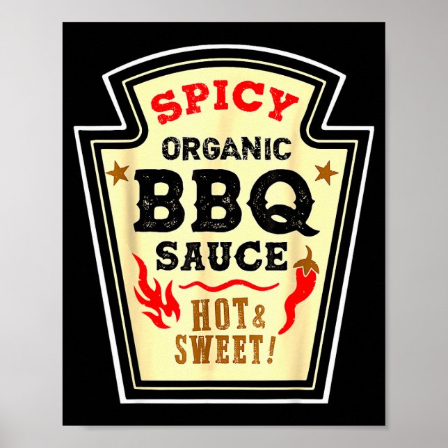 Póster Salsa Bbq Scy Halloween Disfraz De Comida Divertid (Frente)