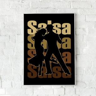 Póster Salsa Dance para una música latina Dance Salsa