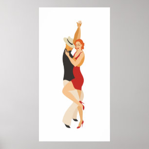 Póster Salsa Dancers Dance Series